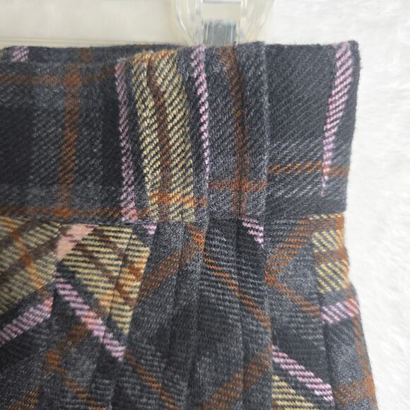 Plenty By Tracy Reese sz4 Unique Plaid layers wool skirts Fall Old money British - Picture 8 of 14